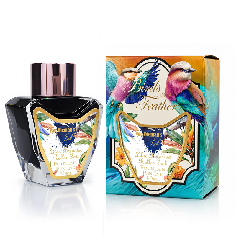 Van Dieman's Birds of a Feather ink - Lilac Breasted Roller Tail 40ml