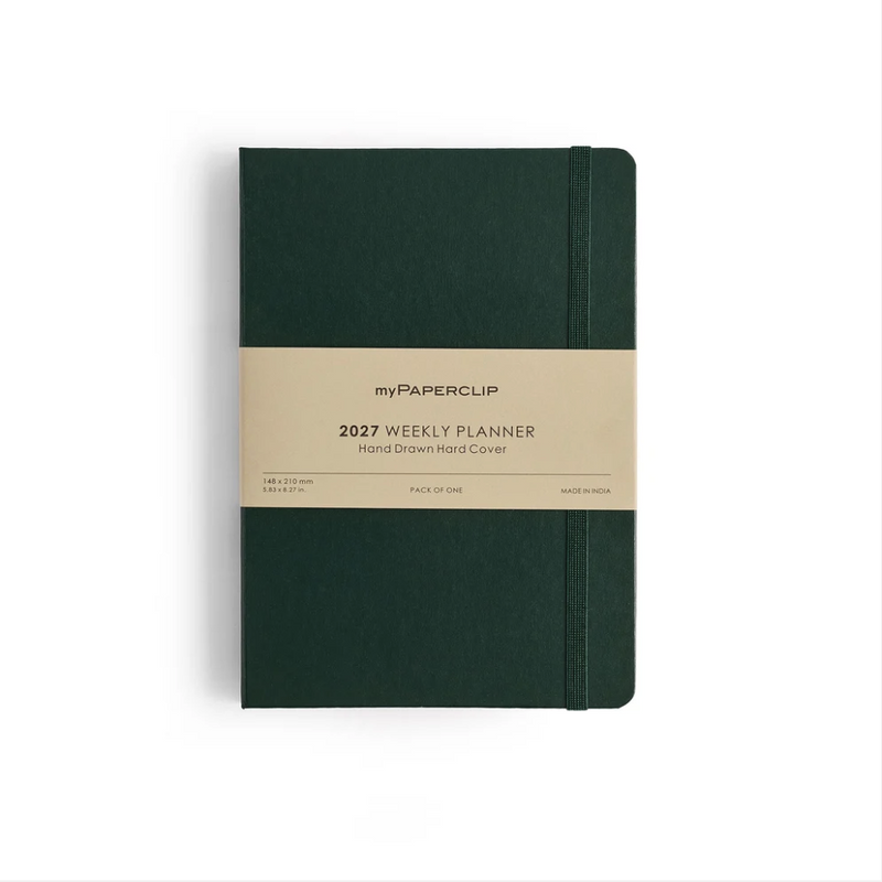 myPAPERCLIP 2027 Weekly Planner Hardcover H1 - Green