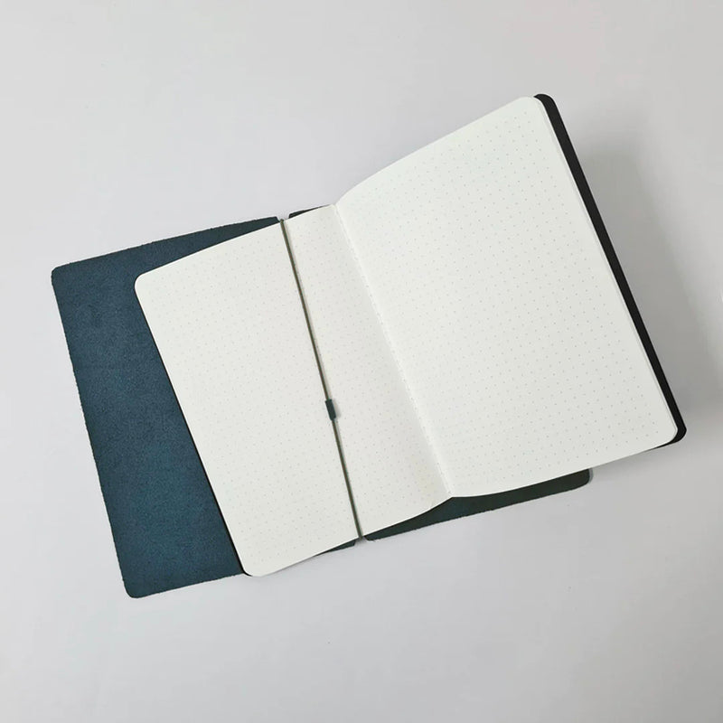 Endless Explorer - Refillable Leather Journal Regalia Paper - Blue