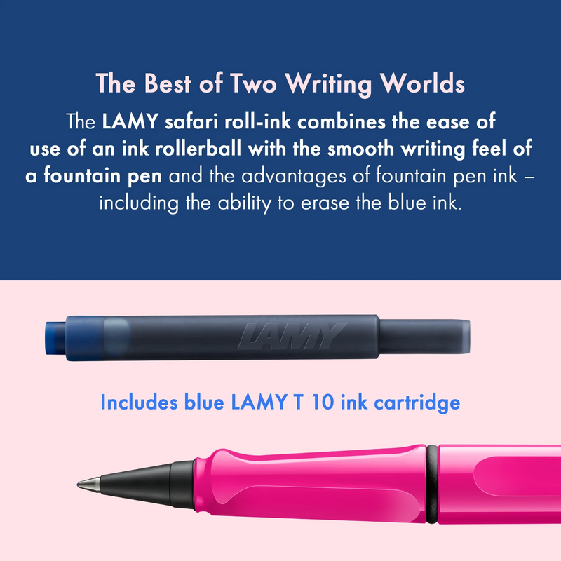 Lamy Safari Ink Cartridge Rollerball Pen - Pink