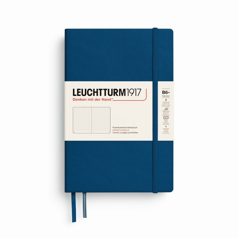 Leuchtturm1917 Notebook Paperback Hardcover (B6+), Dotted - Indigo