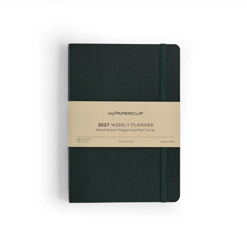 myPAPERCLIP 2027 Weekly Planner Hardcover R2 - Green