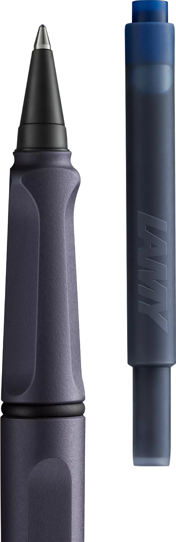 Lamy Safari Ink Cartridge Rollerball Pen - Steel Black