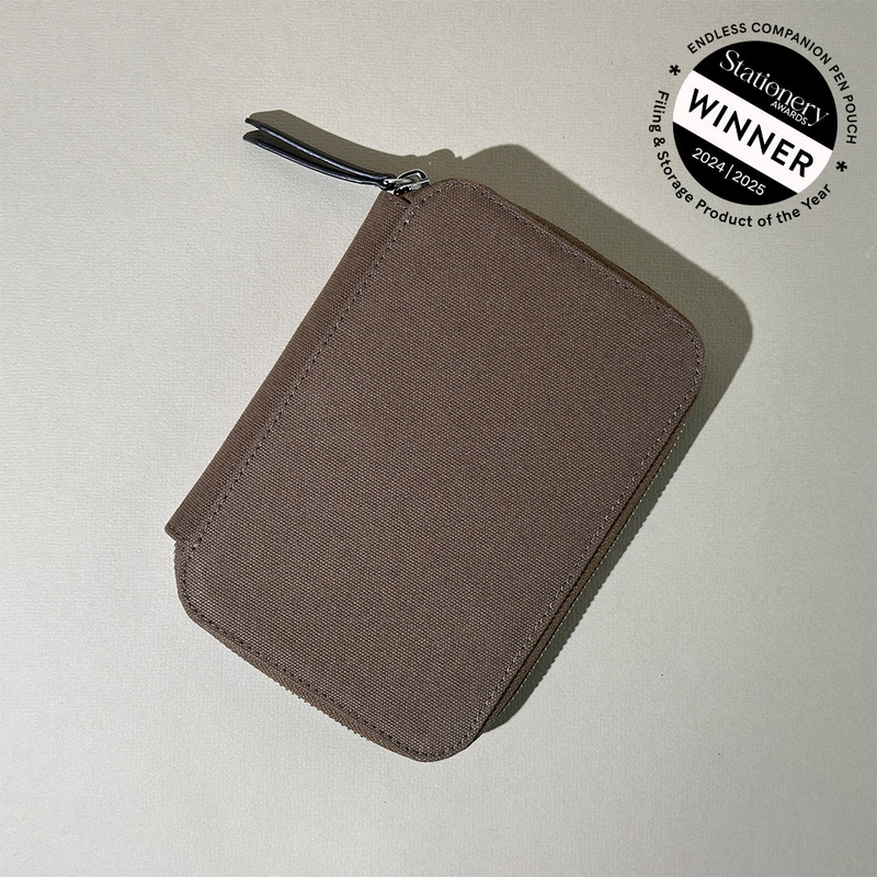 Endless LABS.11 Companion Canvas Adjustable Pen Pouch - 5 Pens - Cacao Brown