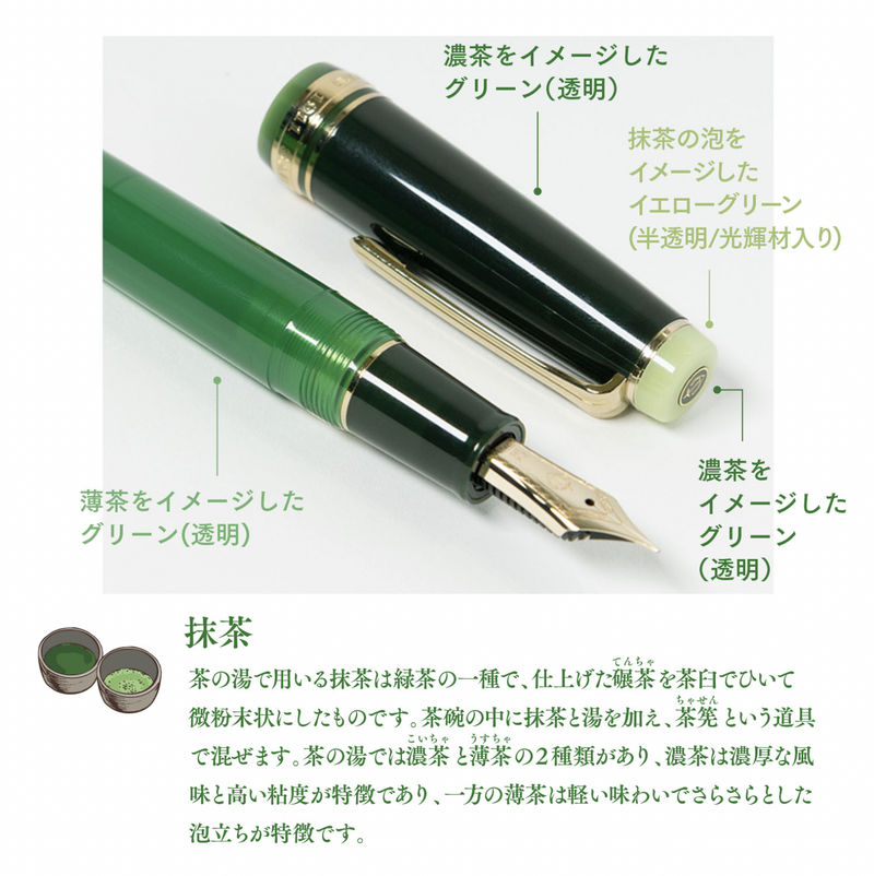 Sailor Pro Gear Fountain Pen - Japanese Tea Ceremony Matcha (MF)