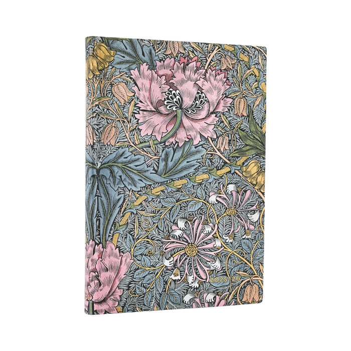 Paperblanks 2026 Diary - Morris Pink Honeysuckle (Flexi) - Week-at-a-Time (18-Month)
