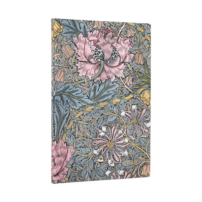 Paperblanks 2026 Diary - Morris Pink Honeysuckle (Flexi) - Week-at-a-Time
