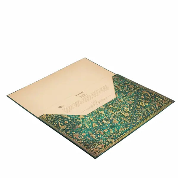 Paperblanks Document Folder - Natures Grace - Emerald Flower
