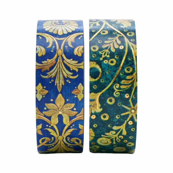 Paperblanks Washi Tape - Emerald Flower/Silk Sky