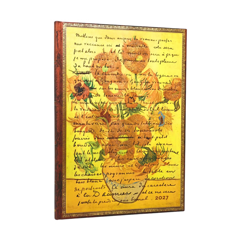 Paperblanks 2027 Diary - Van Gogh, Sunflowers - Week-at-a-Time