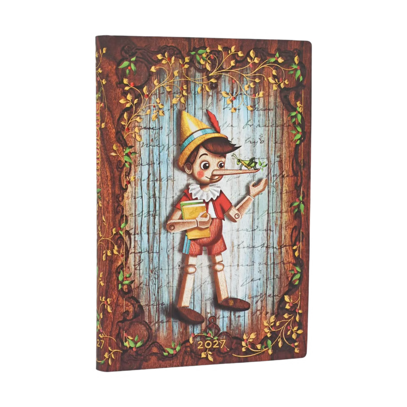 Paperblanks 2027 Diary - Carlo Collodi, Pinocchio (Flexi) - Day/Week-at-a-Time
