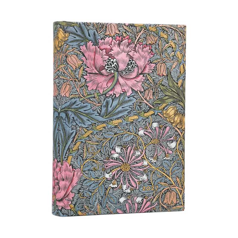 Paperblanks 2027 Diary - Morris Pink Honeysuckle - Day-at-a-Time