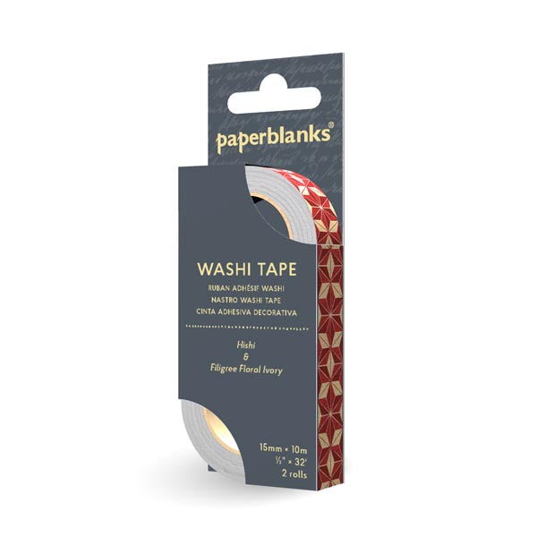 Paperblanks Washi Tape - Hishi & Filigree Floral Ivory