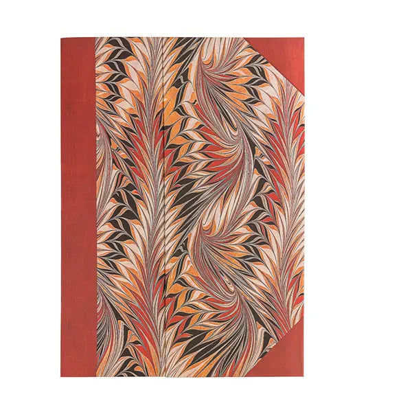 Borsa Di Tela Paperblanks Rubedo - Ispirata A Cockerell Marbled Paper - Rossa 38x38 Cm