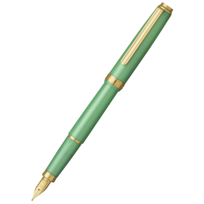 Platinum Biso Fountain Pen - Sparkle Mint Green