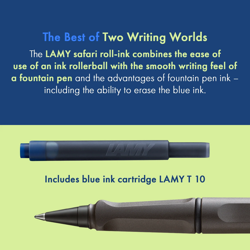 Lamy Safari Ink Cartridge Rollerball Pen - Matte Charcoal