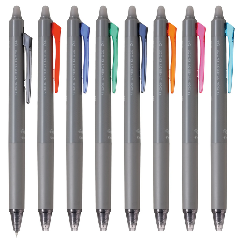 Pilot Frixion Synergy Knock Gel Ballpoint Pen - 0.4mm - Light Blue