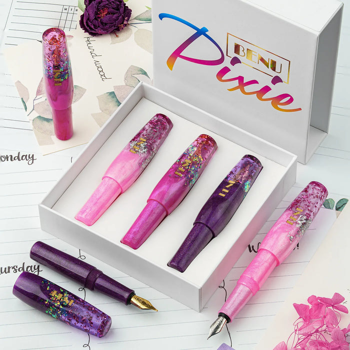 BENU Pixie Fountain Pen Set - Magenta Madness (Set of 3)