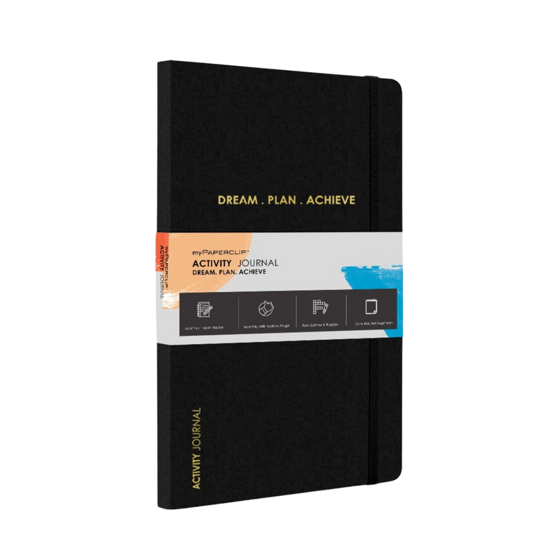 myPAPERCLIP Activity Journal Softcover A5 Notebook - Black