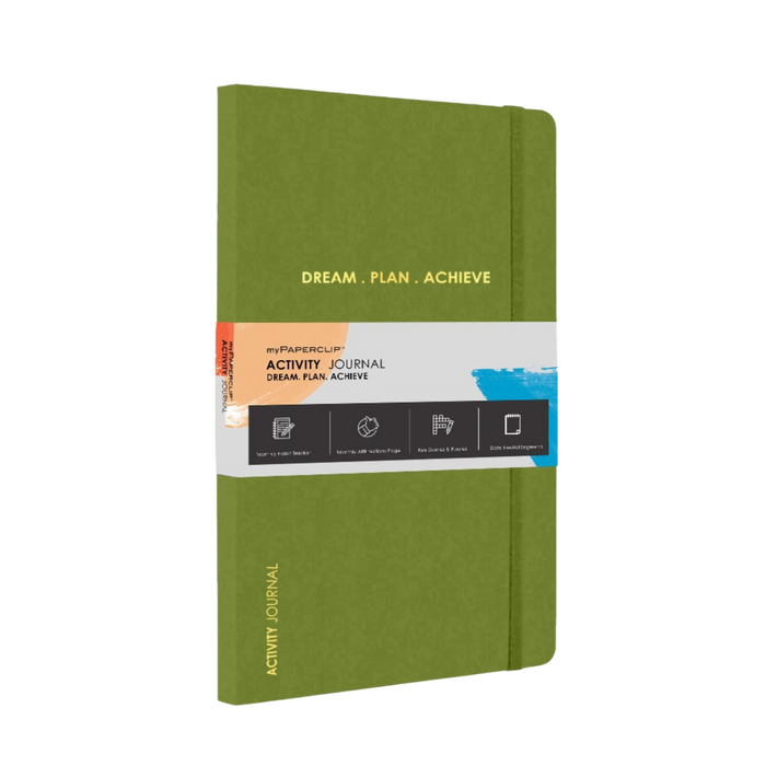 myPAPERCLIP Activity Journal Softcover A5 Notebook - Olive Green