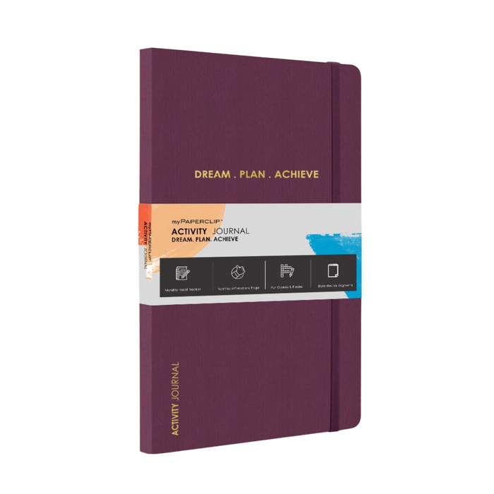 myPAPERCLIP Activity Journal Softcover A5 Notebook - Plum