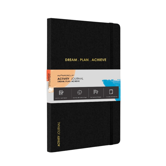 myPAPERCLIP Activity Journal Softcover A5 Notebook - Black