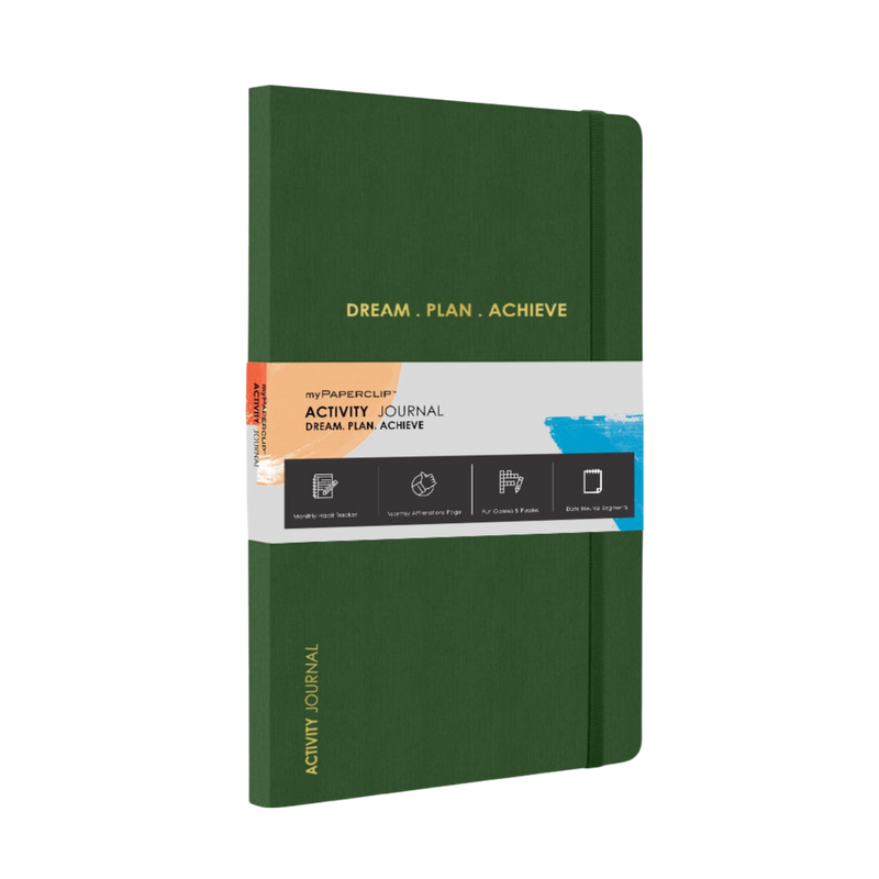 myPAPERCLIP Activity Journal Softcover A5 Notebook - Green