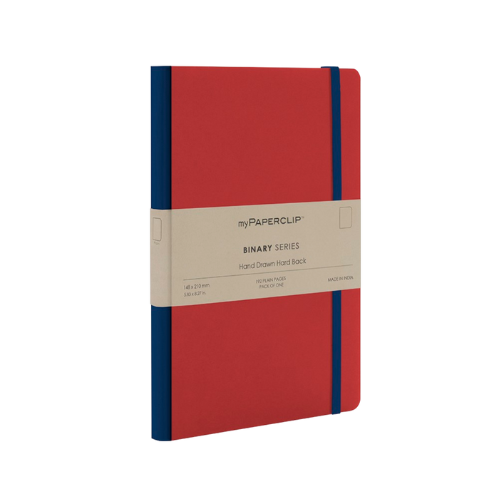myPAPERCLIP Binary Series Hardcover A5 Notebook - Red