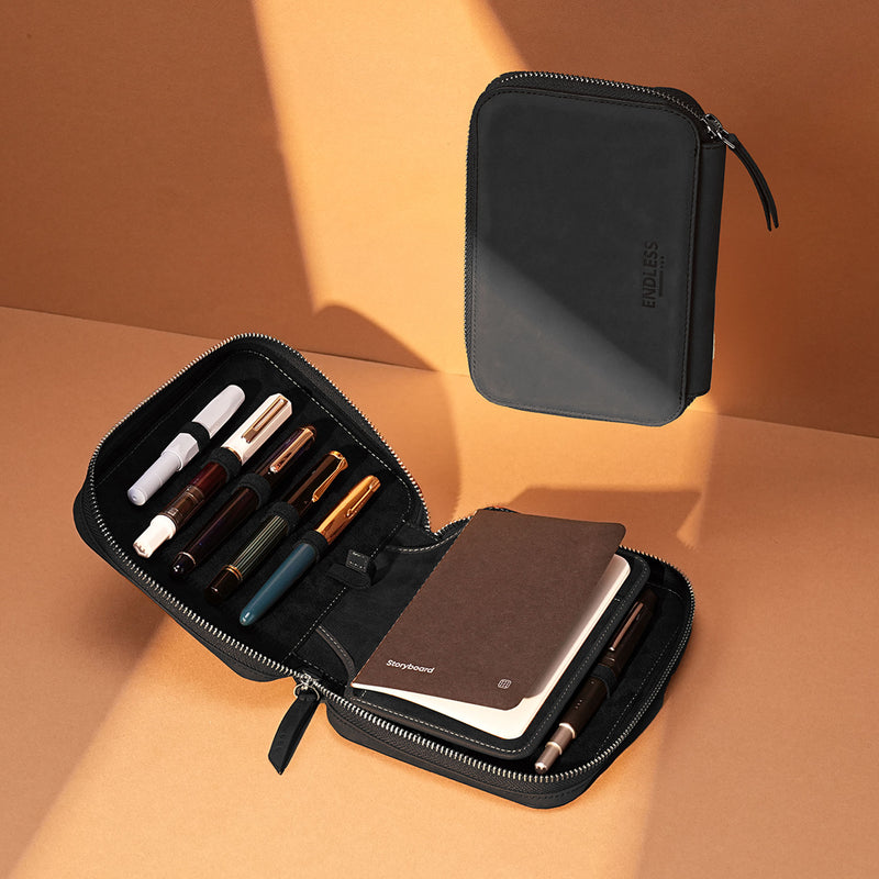 Endless Companion Adjustable Pen Pouch Black - 10 Pens