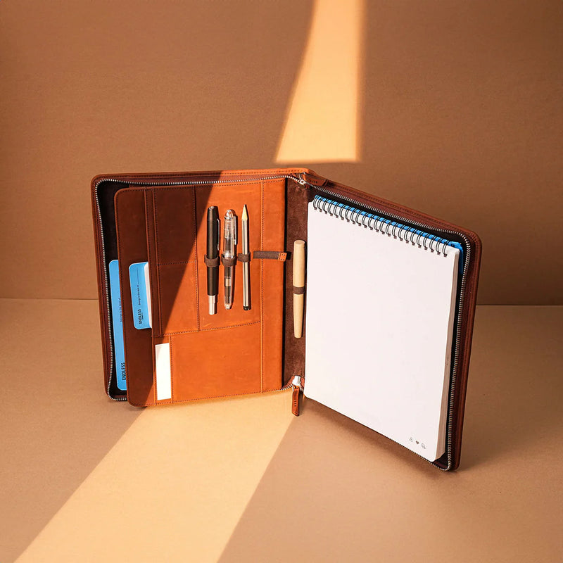 Endless A4 Folio - Brown (New Saffiano Leather)