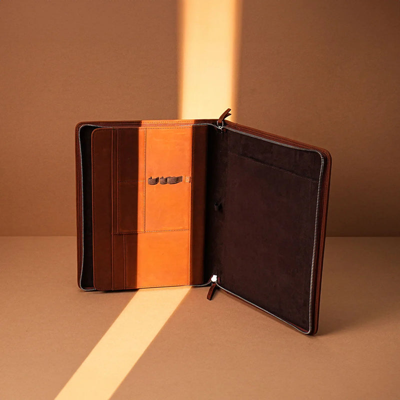 Endless A4 Folio - Brown (New Saffiano Leather)