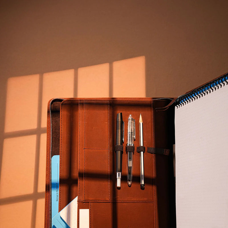 Endless A4 Folio - Brown (New Saffiano Leather)