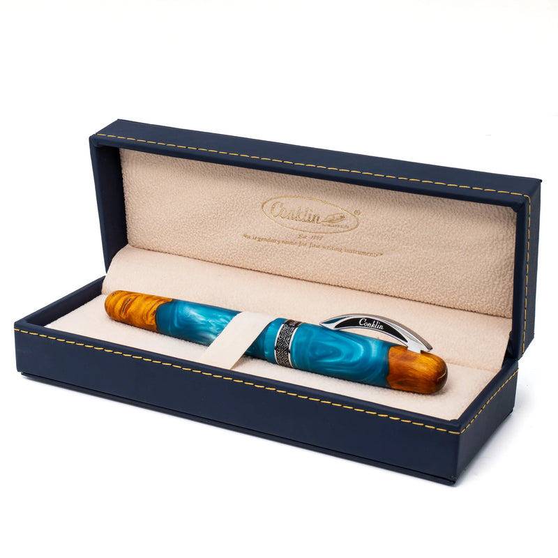 Conklin 1898 Limited Edition Spectra Fusion Fountain Pen - Blue Chrome