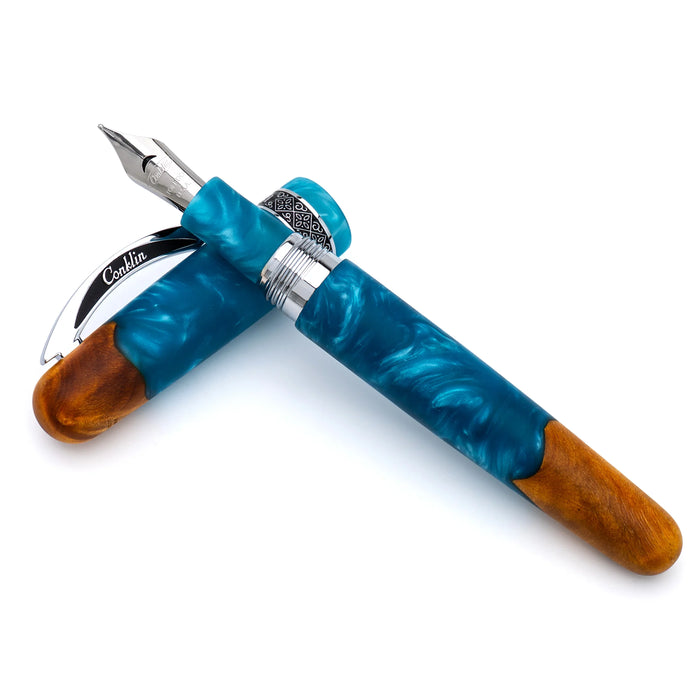 Conklin 1898 Limited Edition Spectra Fusion Fountain Pen - Blue Chrome