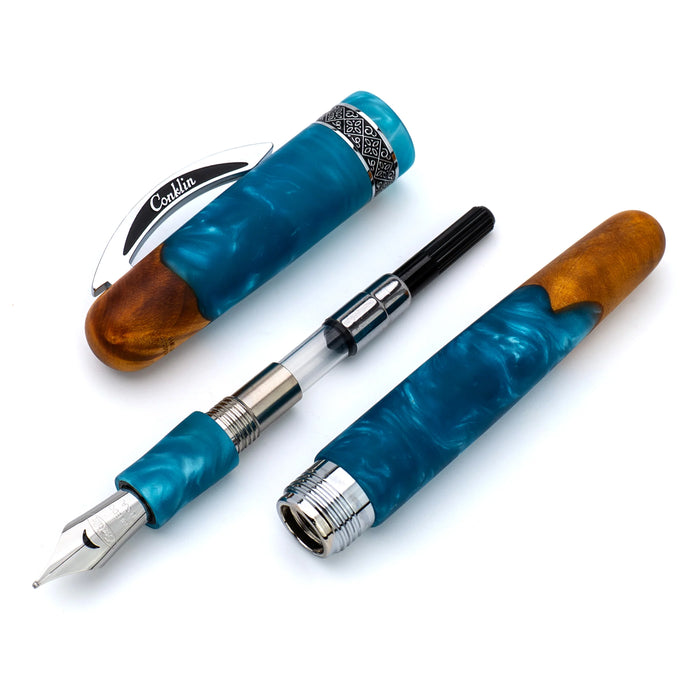 Conklin 1898 Limited Edition Spectra Fusion Fountain Pen - Blue Chrome