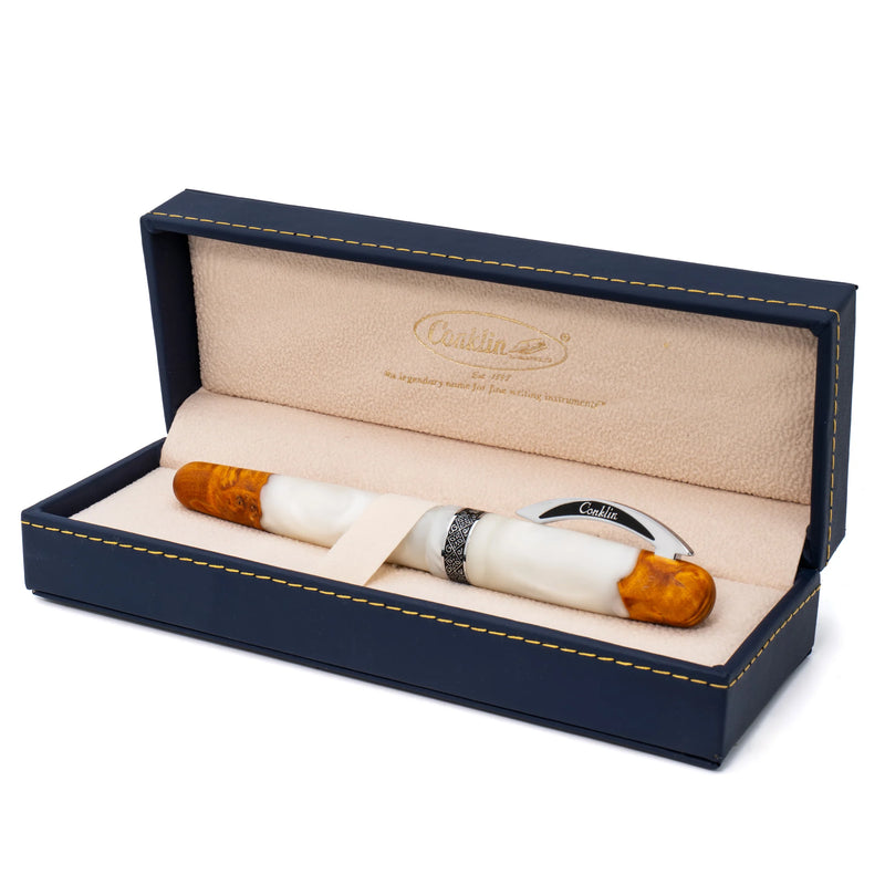 Conklin 1898 Limited Edition Spectra Fusion Fountain Pen - White Chrome
