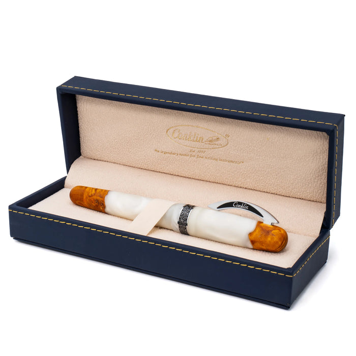 Conklin 1898 Limited Edition Spectra Fusion Fountain Pen - White Chrome