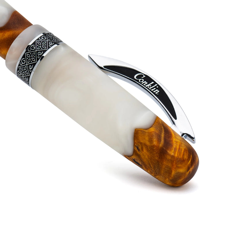 Conklin 1898 Limited Edition Spectra Fusion Fountain Pen - White Chrome