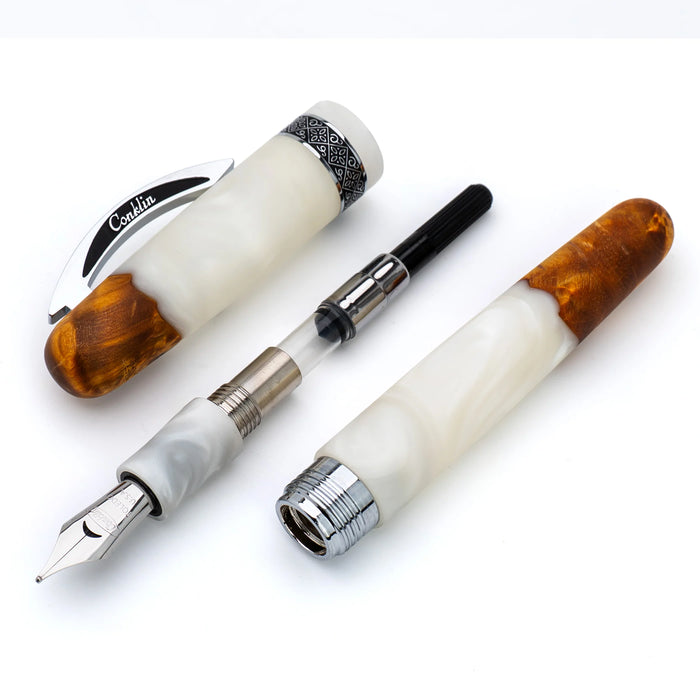 Conklin 1898 Limited Edition Spectra Fusion Fountain Pen - White Chrome