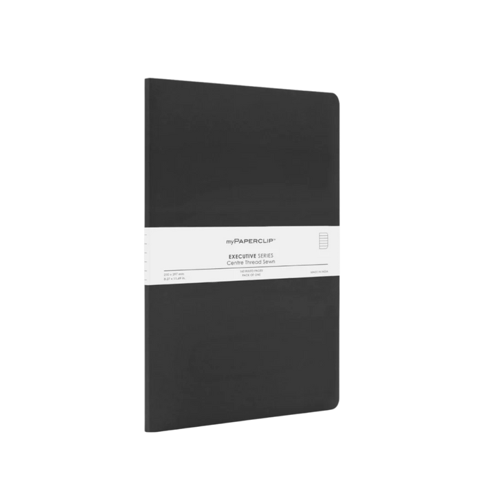 myPAPERCLIP Executive Series Softcover A4 Notebook - Black