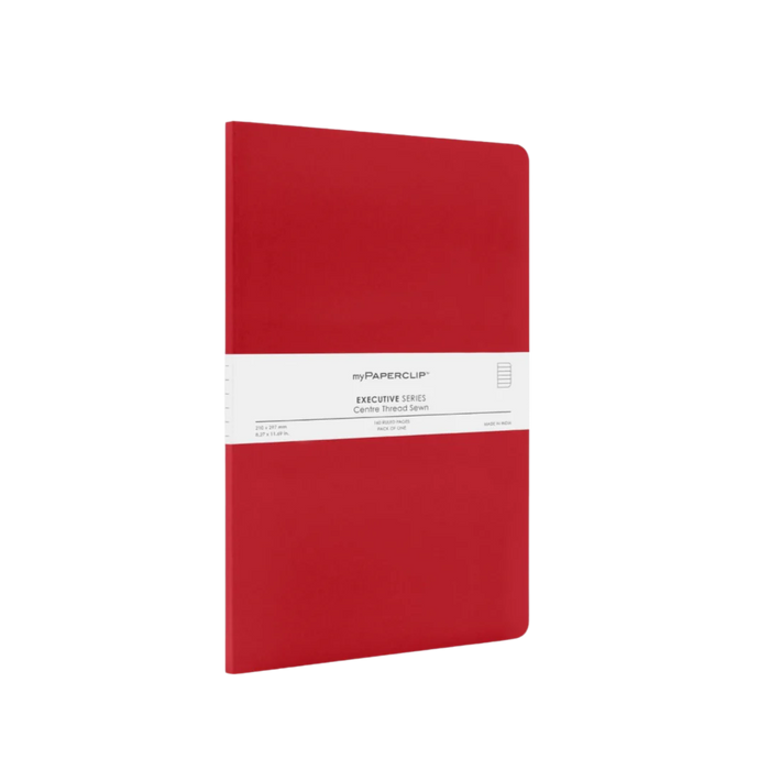 myPAPERCLIP Executive Series Softcover A4 Notebook - Red