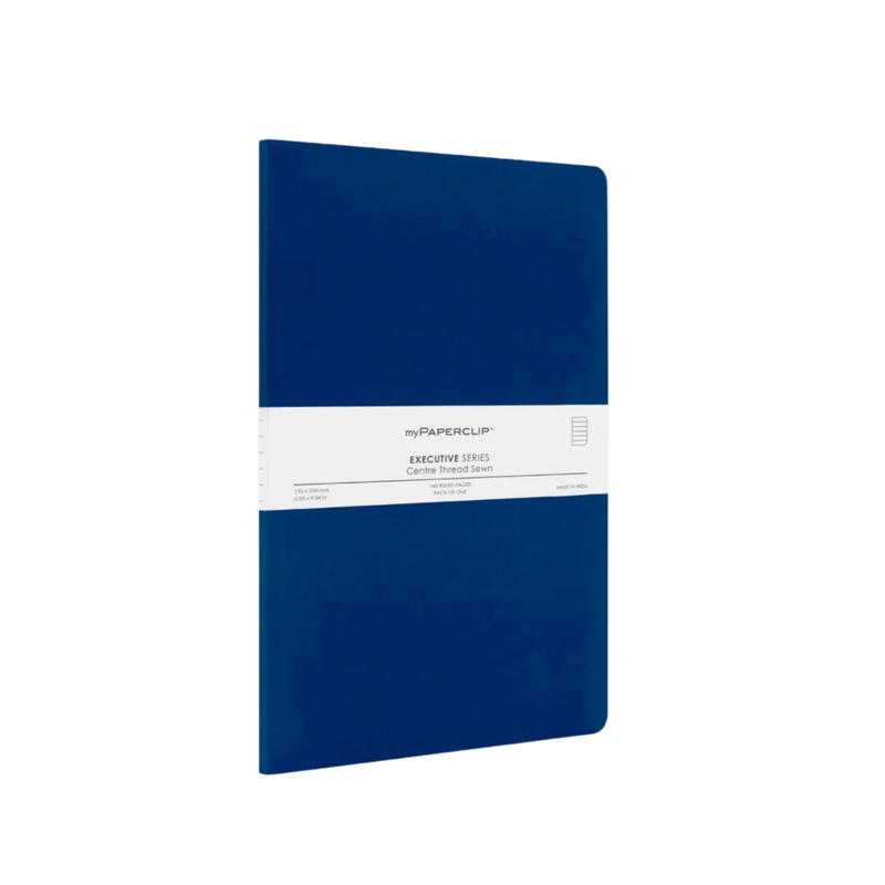 myPAPERCLIP Centre Thread Softcover B5 Notebook - Blue
