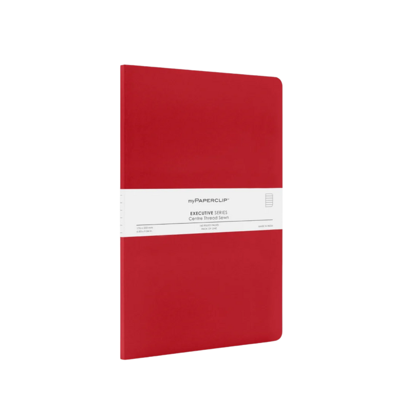 myPAPERCLIP Centre Thread Softcover B5 Notebook - Red