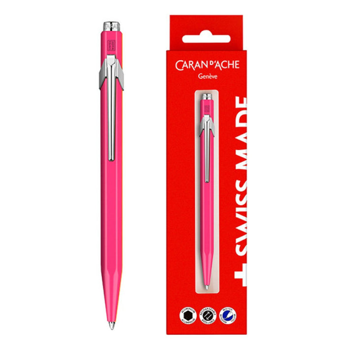 Caran d'Ache 849 Ballpoint Pen, Blister Box - Fluo Pink