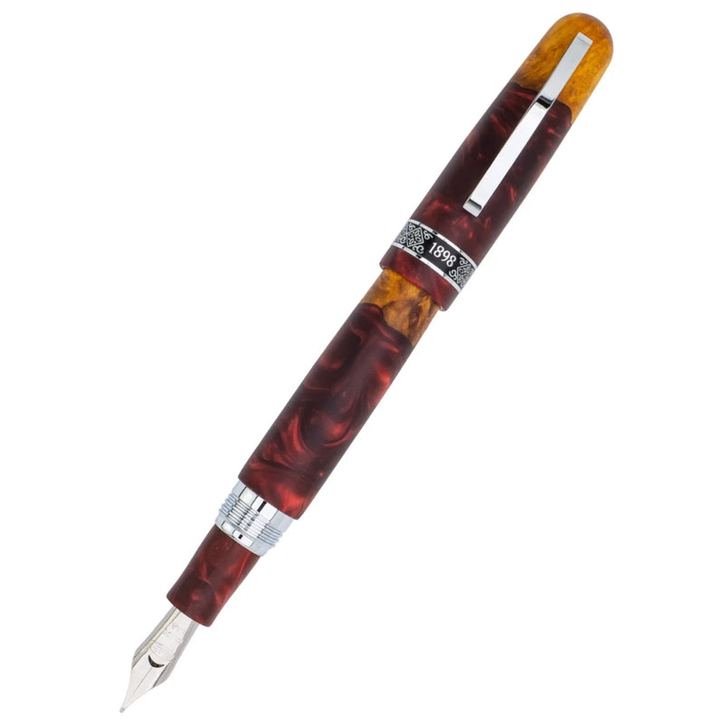 Conklin 1898 Limited Edition Spectra Fusion Fountain Pen - Burgundy Chrome