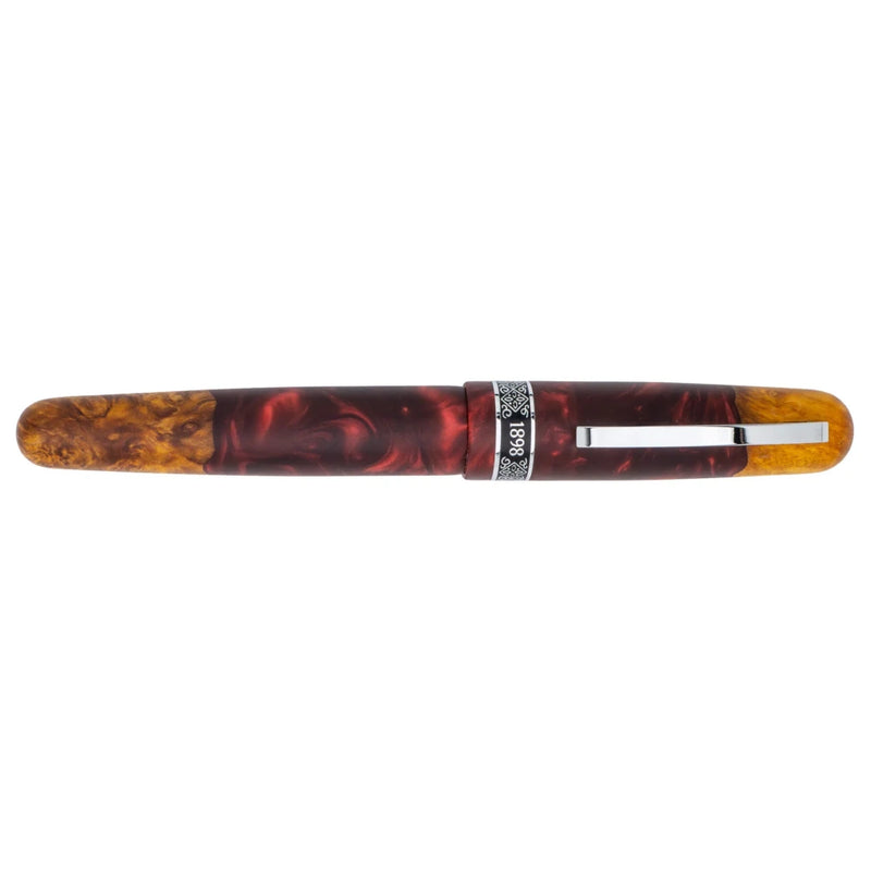 Conklin 1898 Limited Edition Spectra Fusion Fountain Pen - Burgundy Chrome