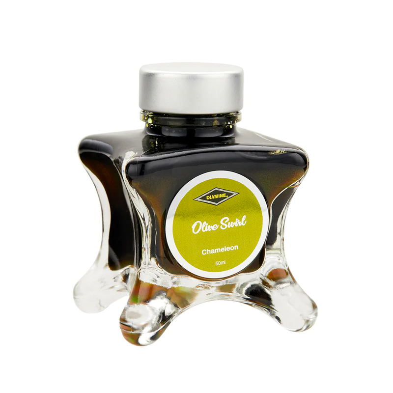 Diamine Green Edition Ink - Olive Swirl Chameleon - 50ml