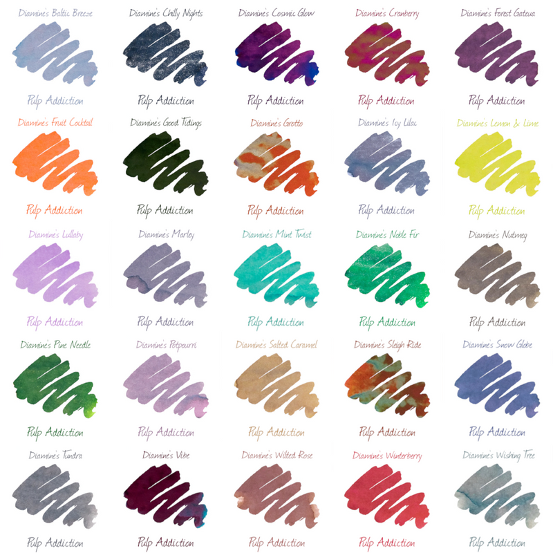 Diamine Black Edition Ink Sample Package - Complete Line (25)
