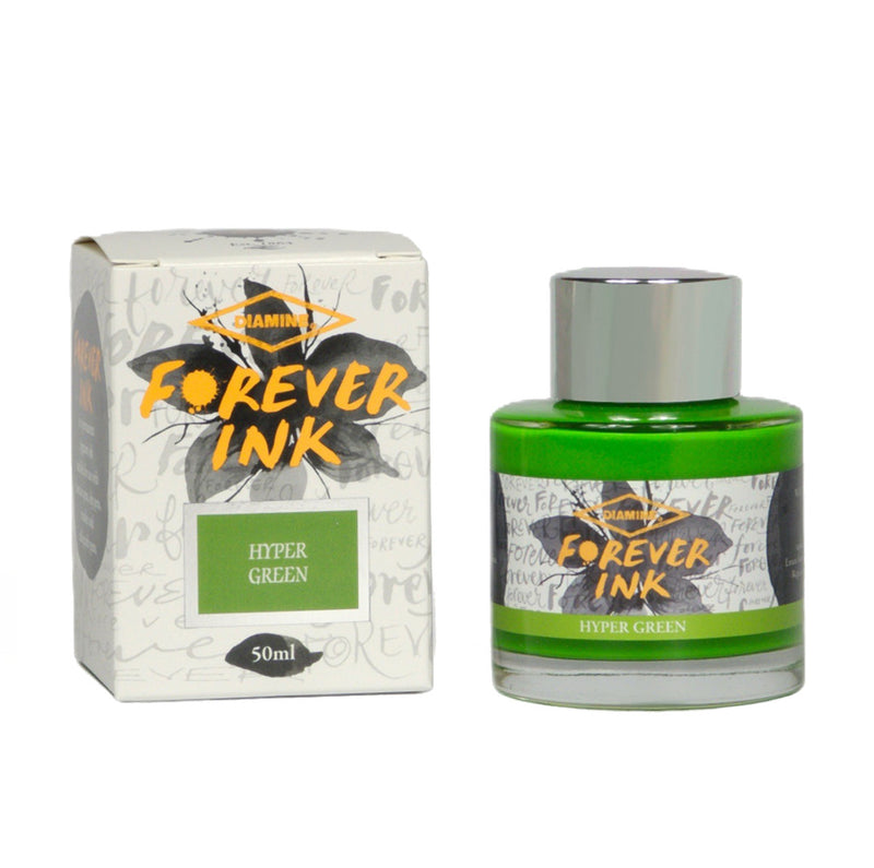 Diamine Forever Ink Fountain Pen Ink - Hyper Green 50ml