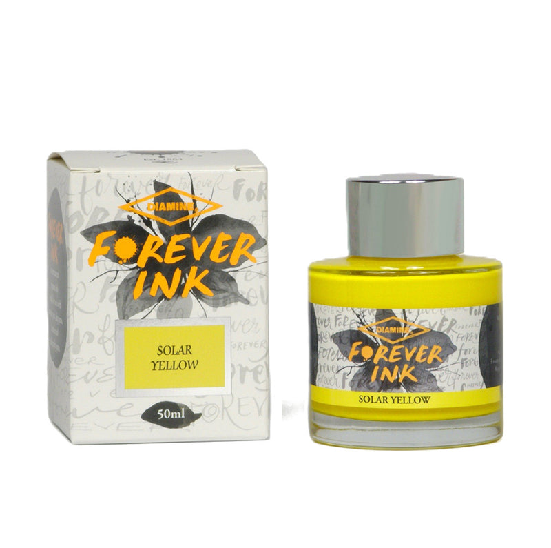 Diamine Forever Ink Fountain Pen Ink - Solar Yellow 50ml